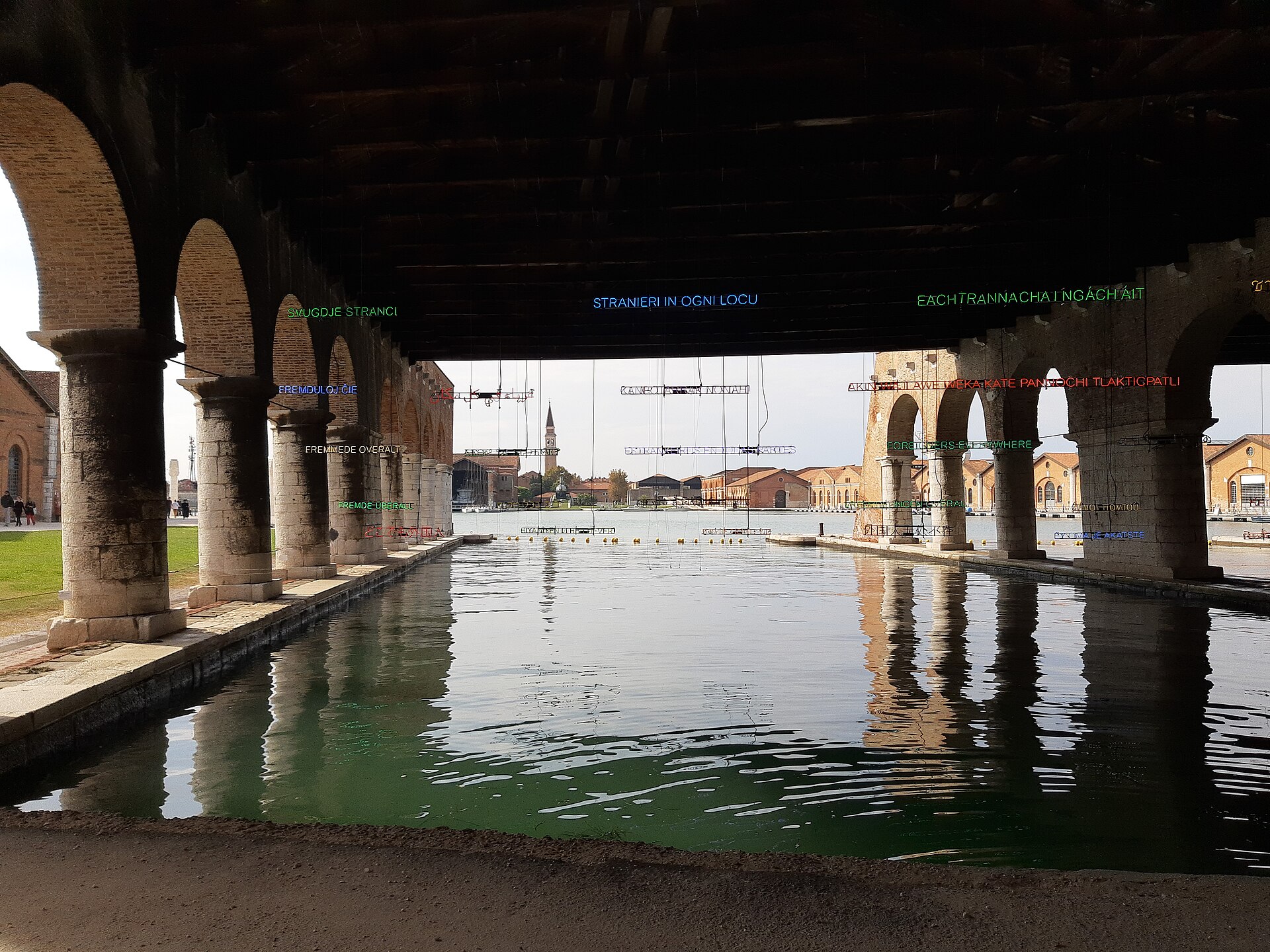 Harbour installation at the Venice Biennale